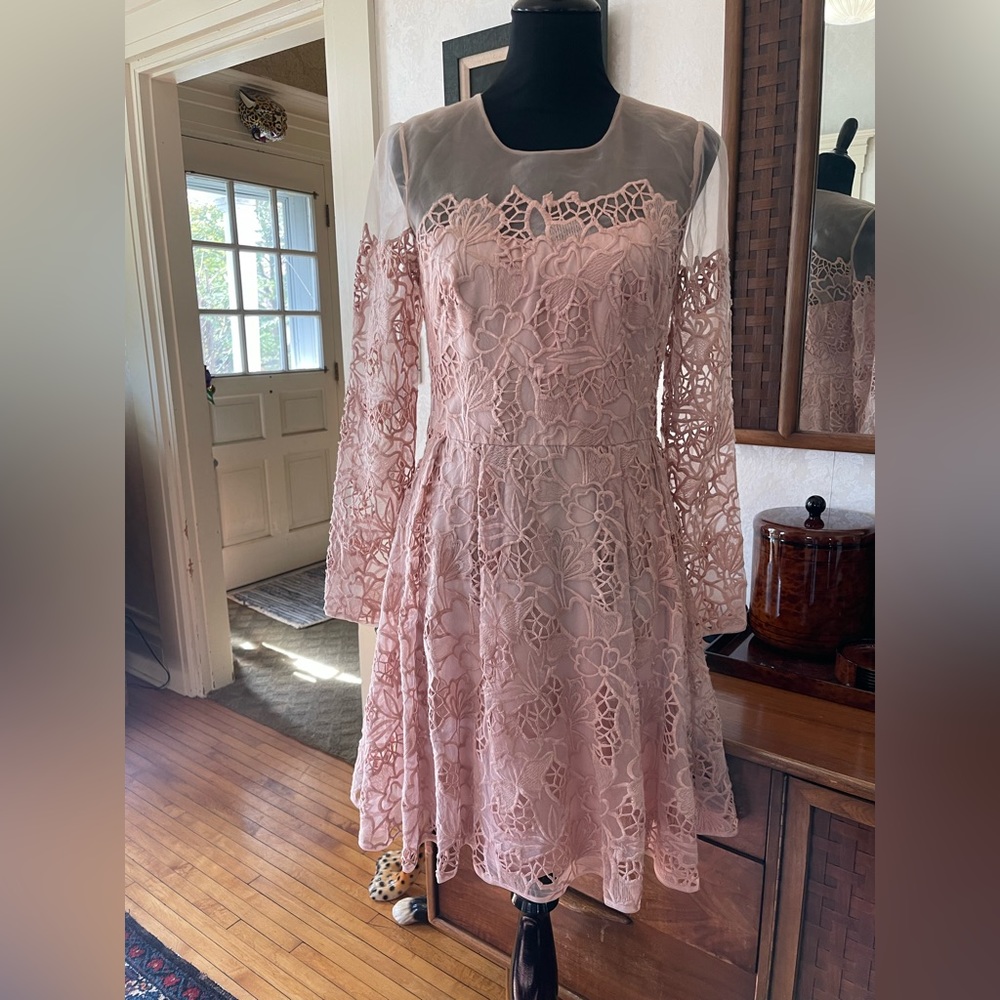 Marchese Notte Long sleeve lace dress